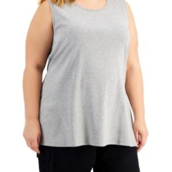 Karen Scott Plus Size Cotton Tank Top - Picture 2 of 2